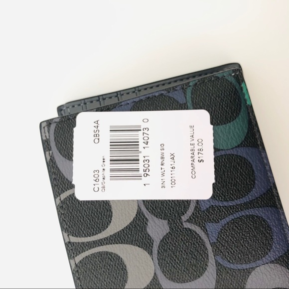 Coach Westway Backpack Wallet Set Rainbow Canvas - Picture 9 of 9